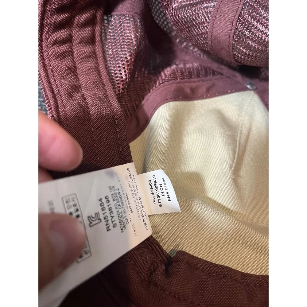Patagonia Trucker Hat Unisex One Size Burgundy Tan Mesh Snapback STY38198